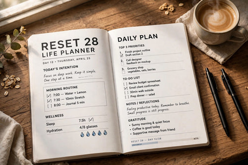 RESET 28 LIFE | Planner Digitale di 28 Giorni per Organizzazione, Abitudini e Benessere