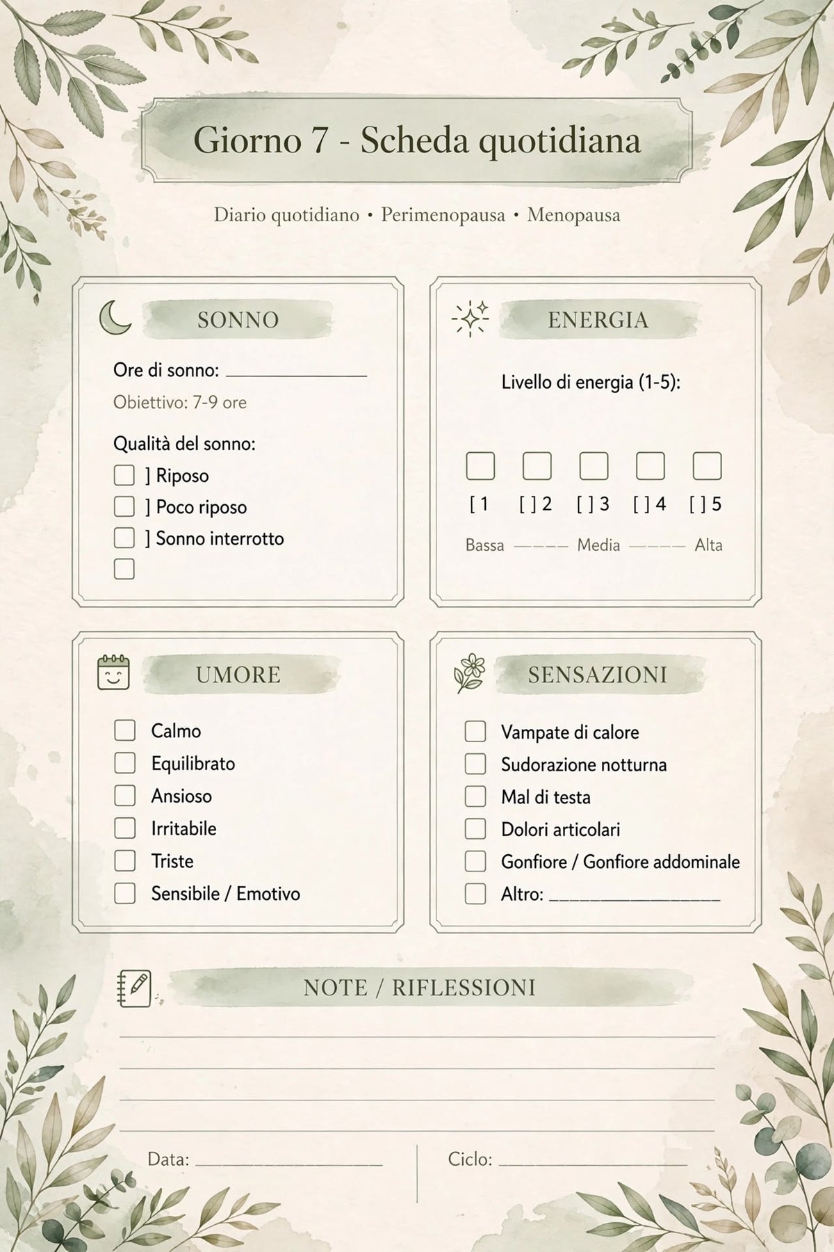 In Equilibrio – Diario di Perimenopausa e Menopausa | 28 Giorni
