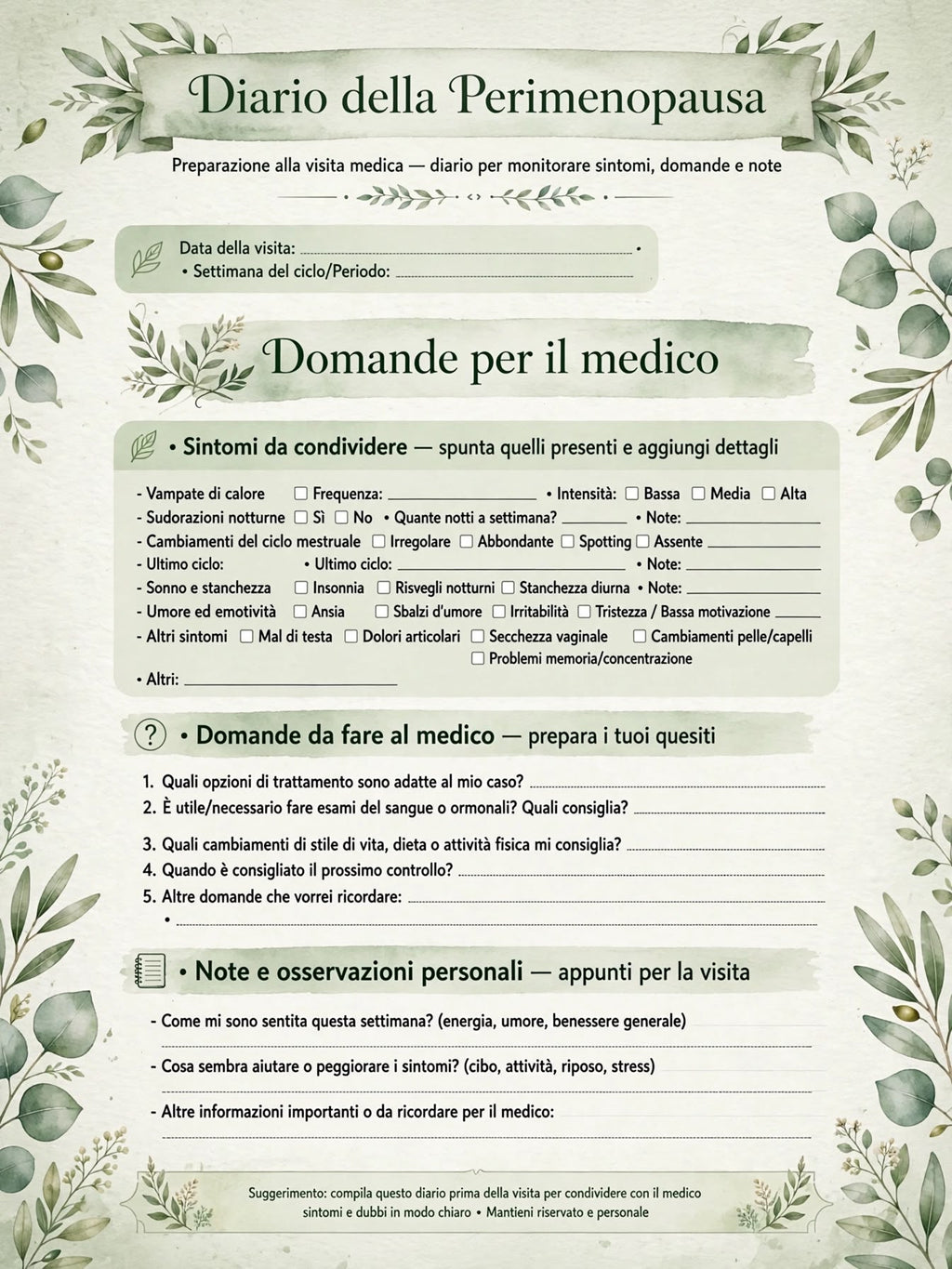 In Equilibrio – Diario di Perimenopausa e Menopausa | 28 Giorni