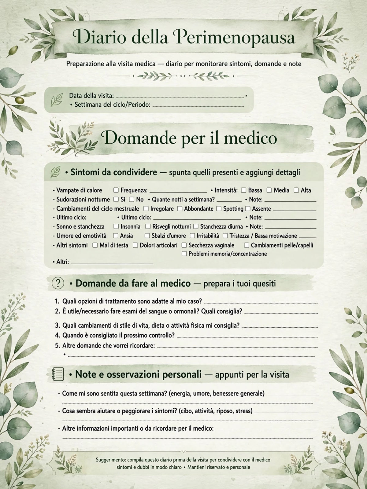 In Equilibrio – Diario di Perimenopausa e Menopausa | 28 Giorni
